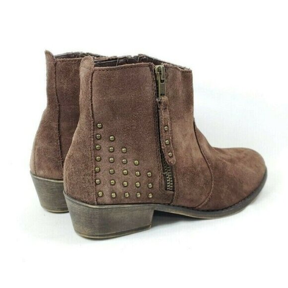 White Mountain Ankle Boots Women's Sz 7.5 Brown Suede Leather Uppers - Picture 6 of 7